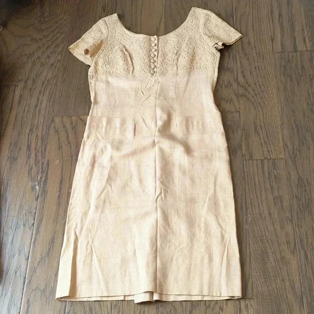 1950's Linen Dress - Picture 10 of 12